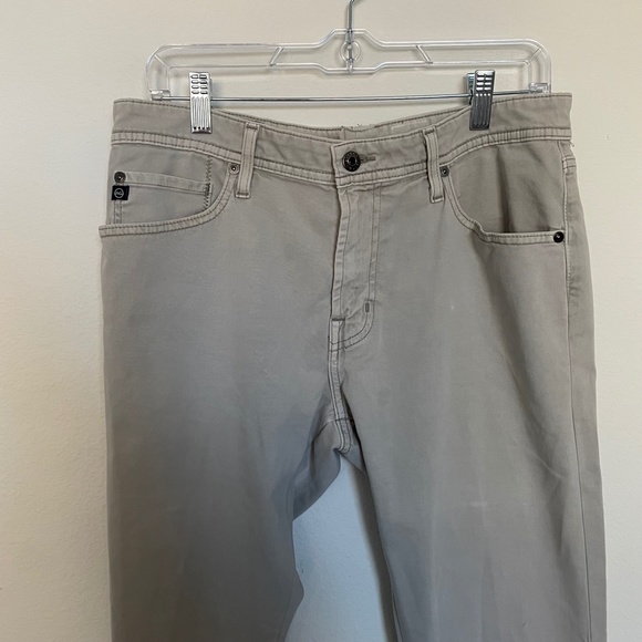 AG Adriano Goldschmied Men's Graduate Tailored Leg Pants Light Grey Size 33 x 34 - Picture 2 of 5